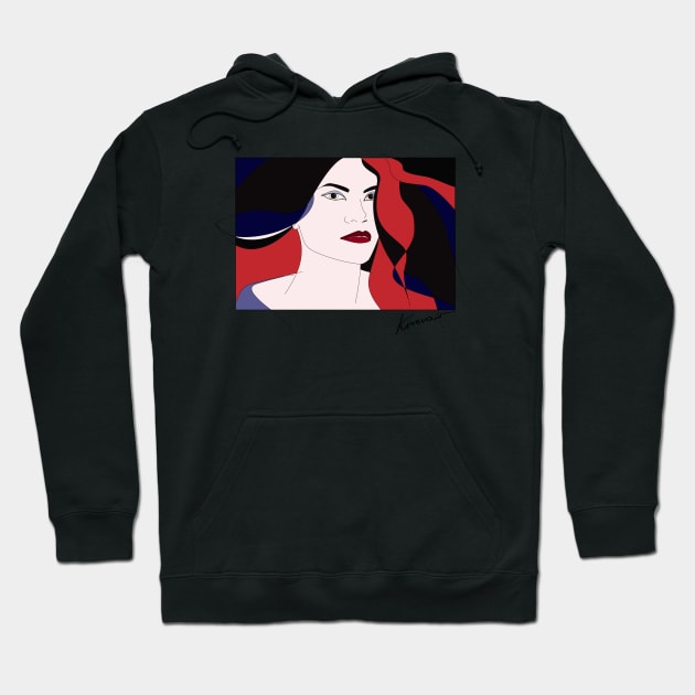 Gala #woman #girl #beauty #fineart #popart #home #decor #fashion #buyart #artprint #minimal #drawing Hoodie by Kirovair